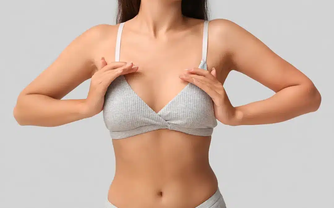 young woman in bra
